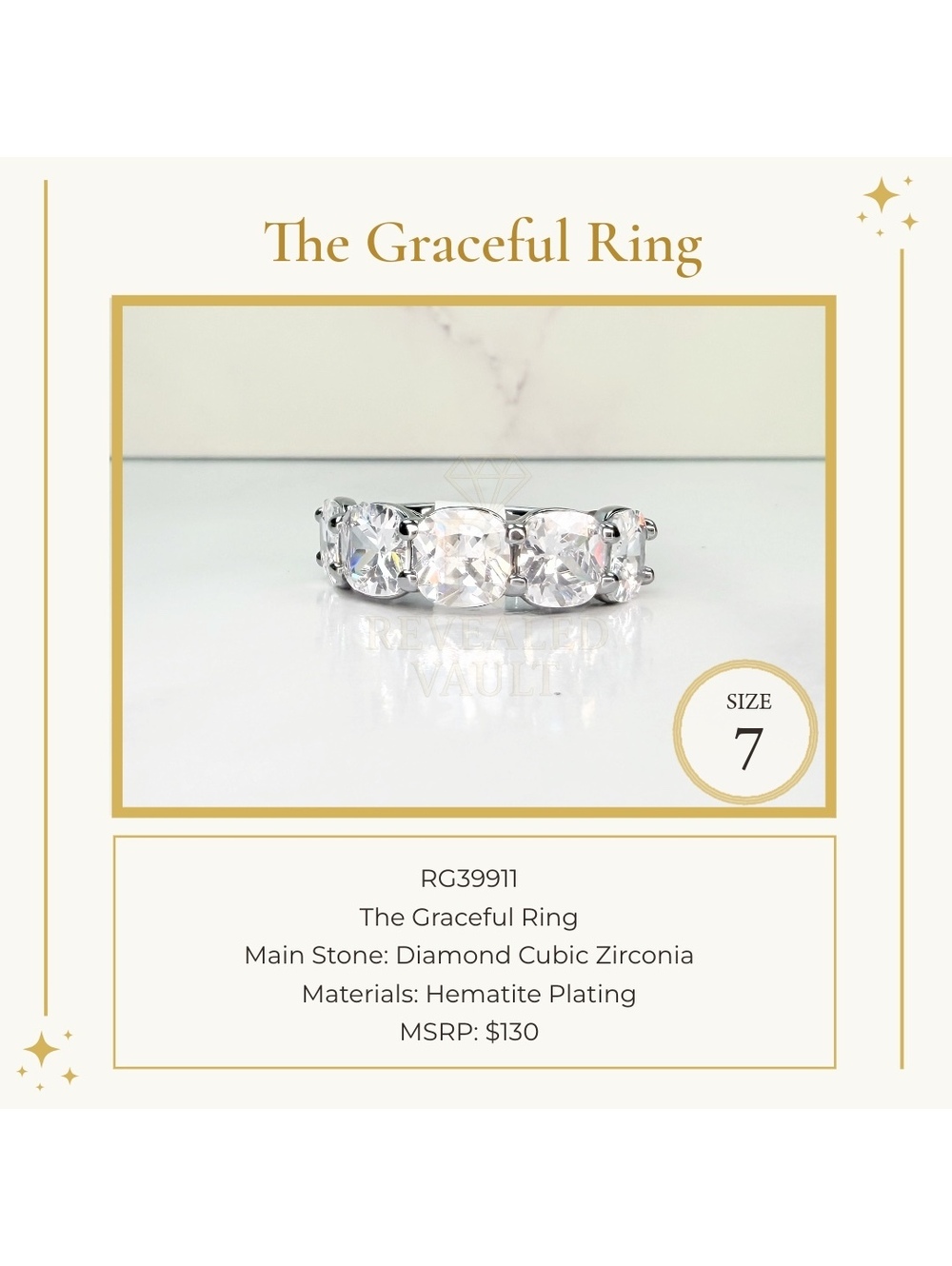 The Graceful Ring - Size 7 - OG
